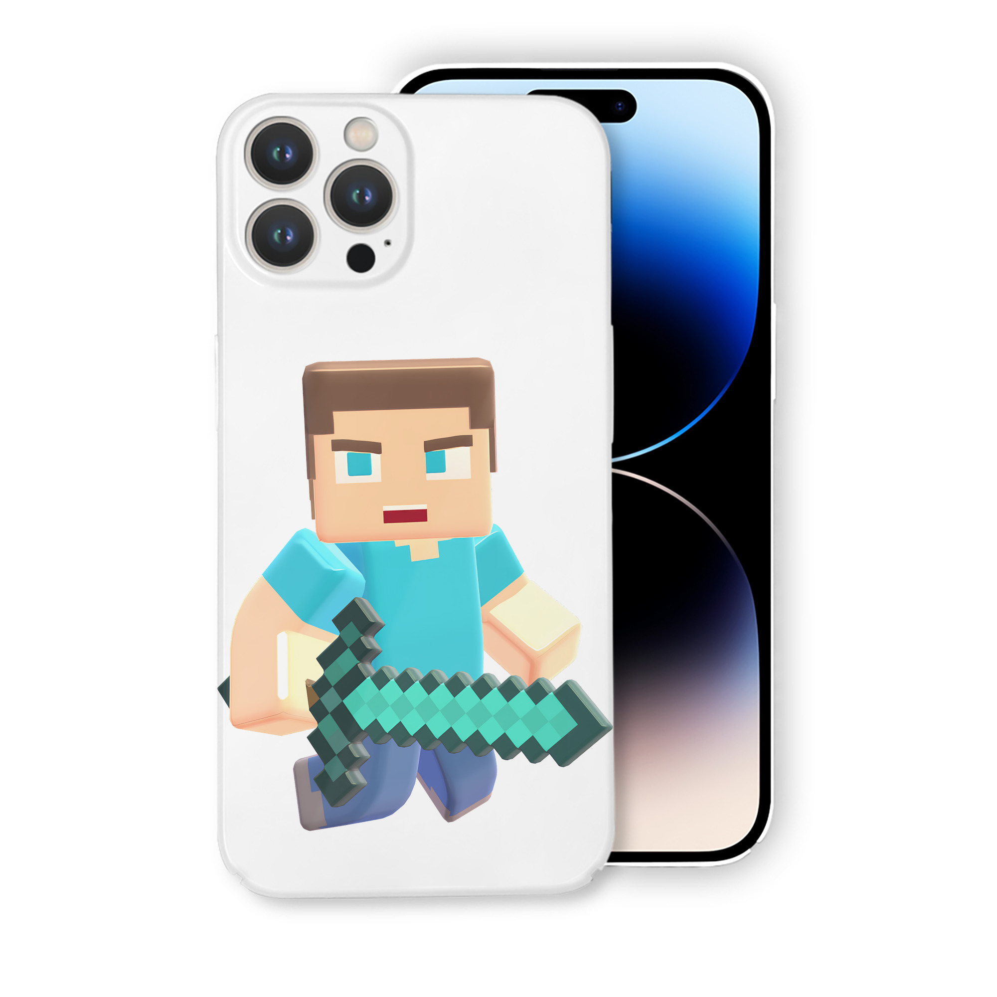 （画像用） マインクラフト ブロックの世界 Minecraft MC Block world 【iPhone 14シリーズ対応】ハードケース